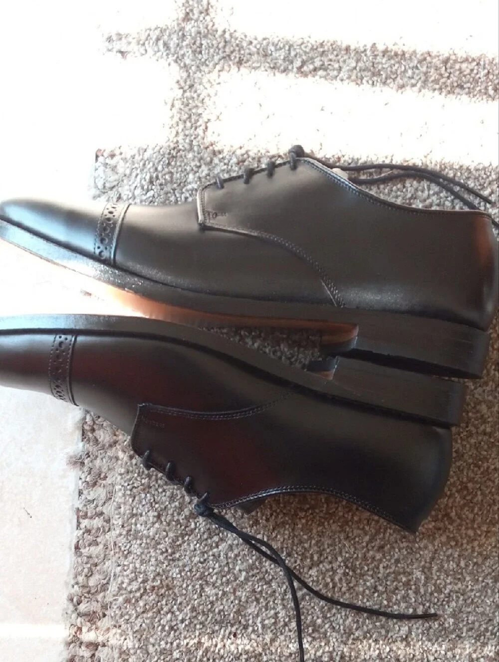 Allen Edmonds Black Cap-Toe Oxford with Brogue Detail